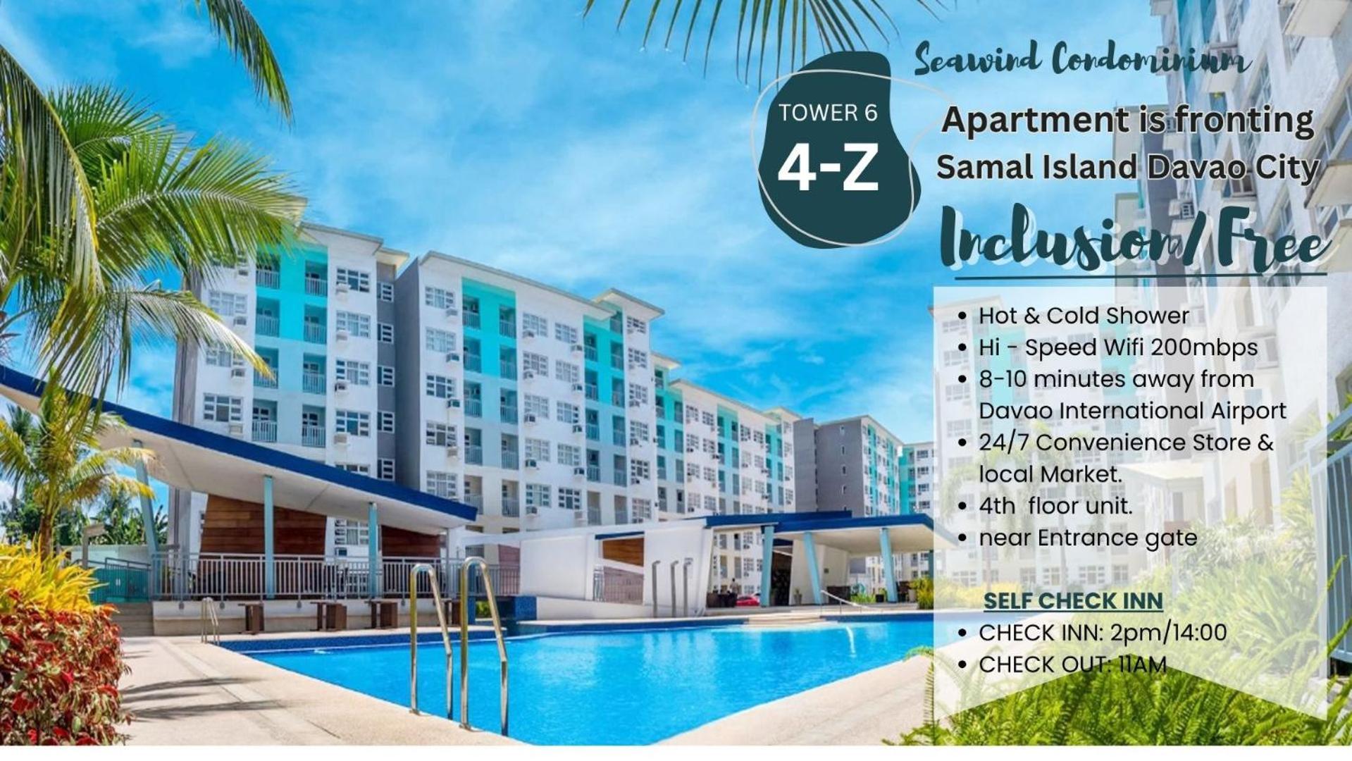 4Th Floor - Sea View Of Seawind Condominium Davao City Eksteriør billede
